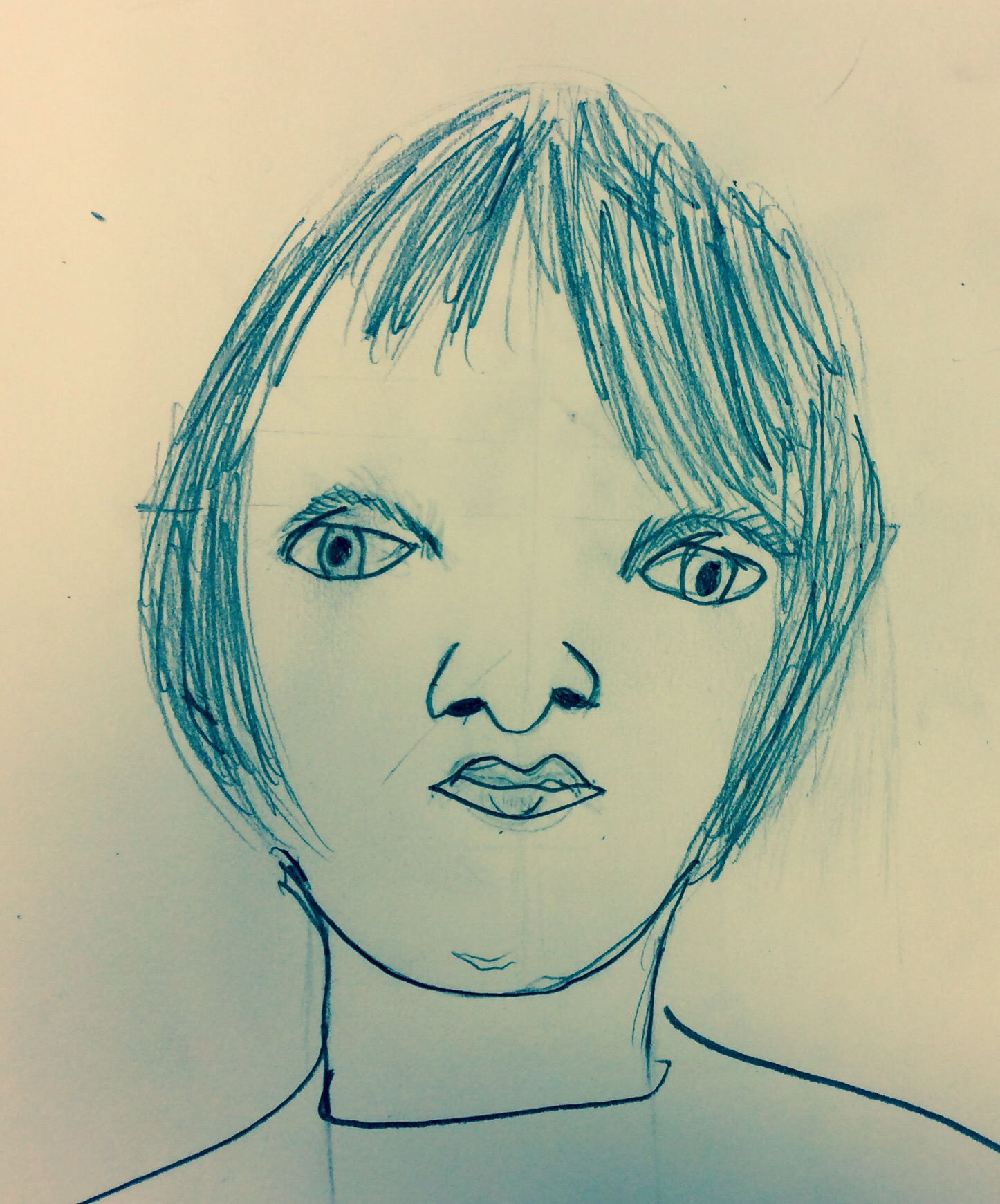 Class 4RM have been drawing self portraits. They tried really hard to