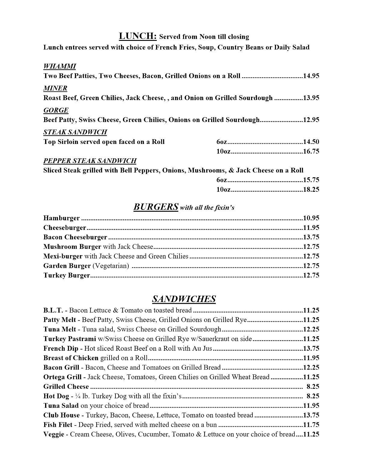Coloma Club Lunch menu Restaurant Coloma CA,Free WiFi,Cheeseburger