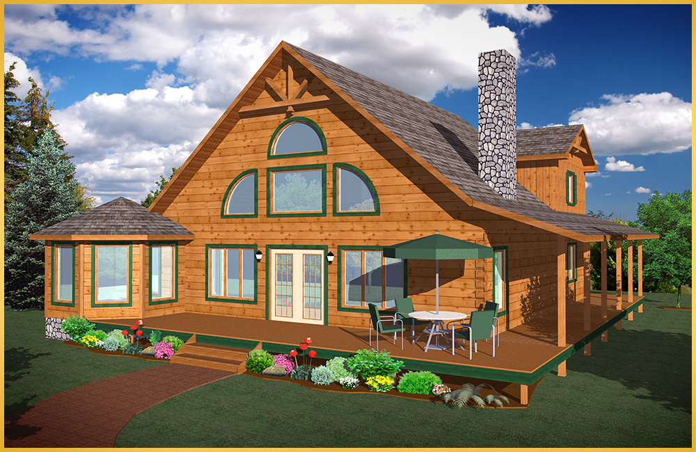 Log Home Models Cottonwood Colonial Concepts Log & Timberframe