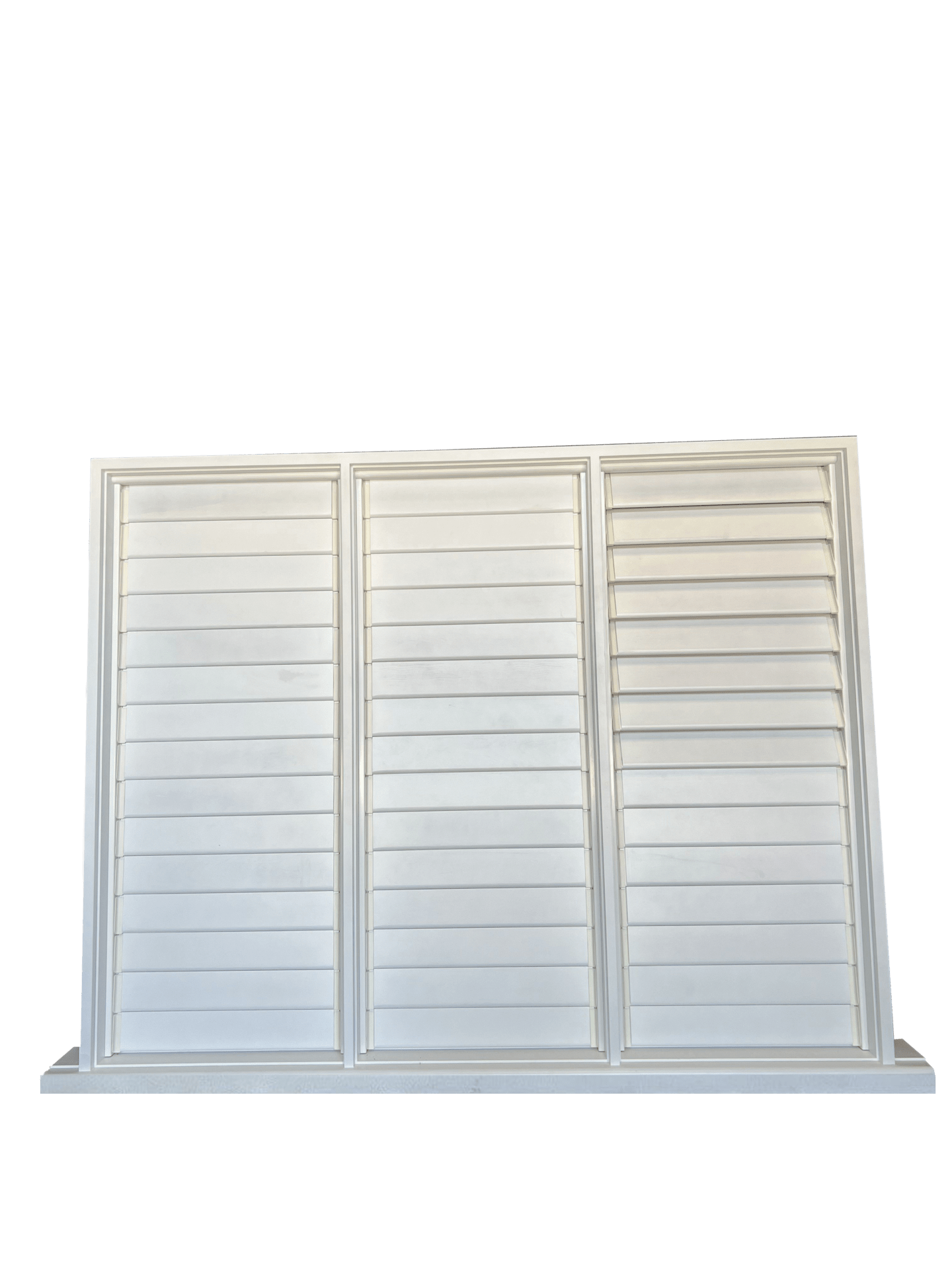 Timber Triple Louvre Window Colonial Warehouse