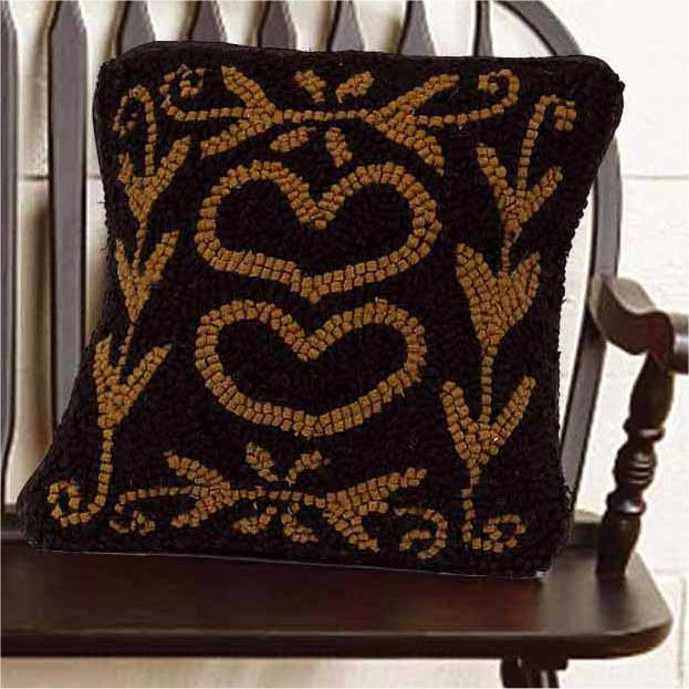 Primitive Hooked Wool Pillows, rugs and wall hangings