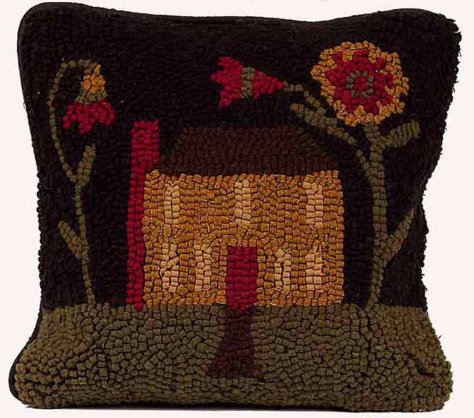 Primitive Hooked Wool Pillows, rugs and wall hangings