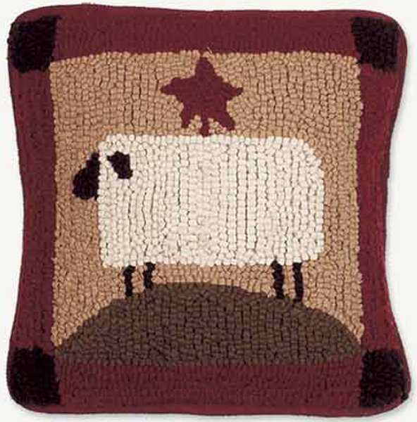 Primitive Hooked Wool Pillows, rugs and wall hangings