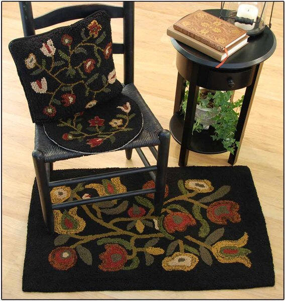 Primitive Hooked Wool Pillows, rugs and wall hangings