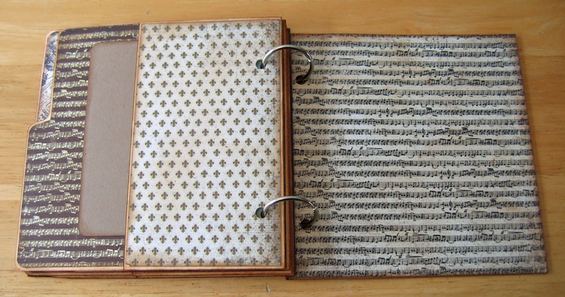 Page 12 and the inside back cover of today's Flashback Friday File Folder Mini Album.