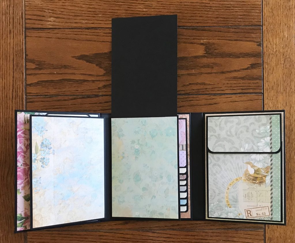 Photo showing the second page flap that offered an additional 8” x 5.5” of photo space.