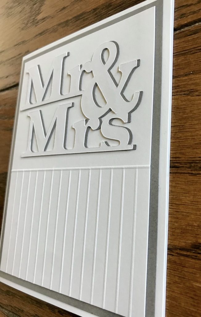 Side view of today’s finished card. 