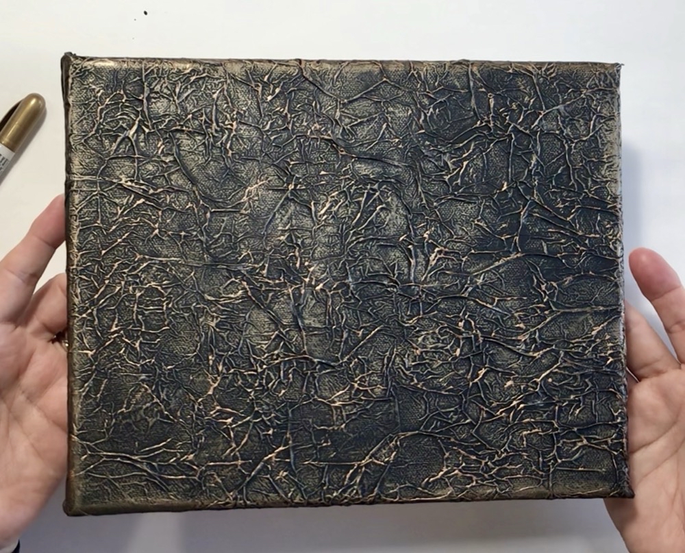 Photo showing the finished front of the canvas for today's project.