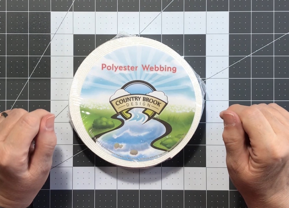 Photo of the Polyester Webbing from Country Brook Design that I used to create the Sublimated Wristlet Keychains for today's post.