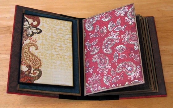 Photo of the second and third pages of today's mini album show and tell project. 