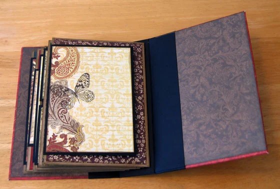 Photo of page 12 and the back cover of today's mini album project. 