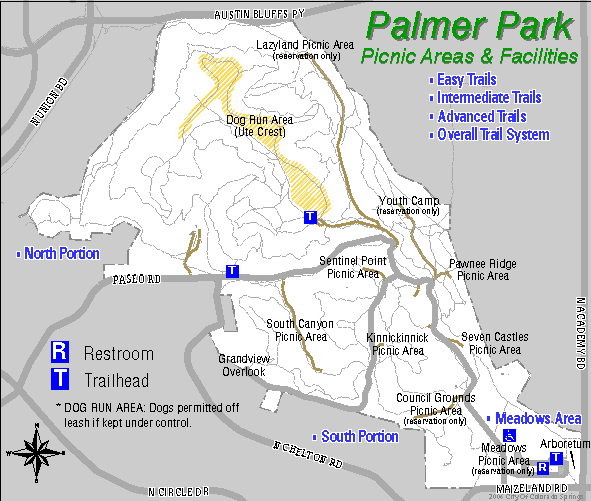 Palmer Park Colorado Springs Map Regional Parks Colorado Springs