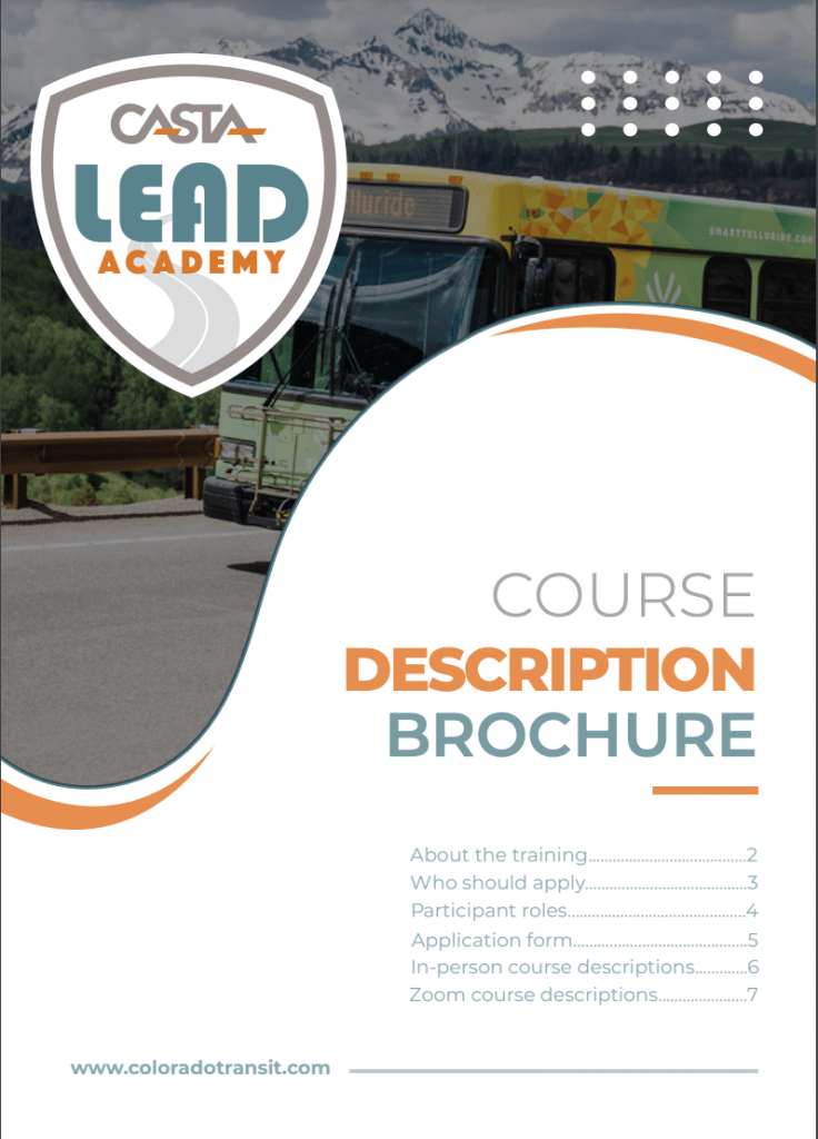 CASTA LEAD Academy Colorado Association of Transit Agencies