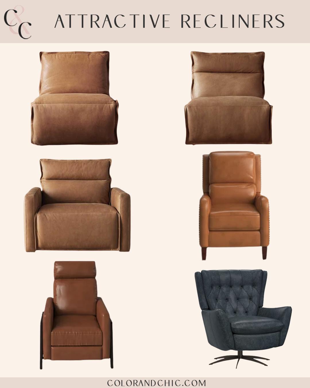 Arhaus Rowland Recliner Review & More Stylish Recliners Color & Chic
