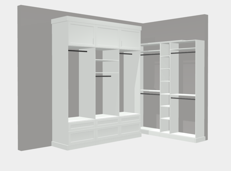 WalkIn Closet Design Color & Chic