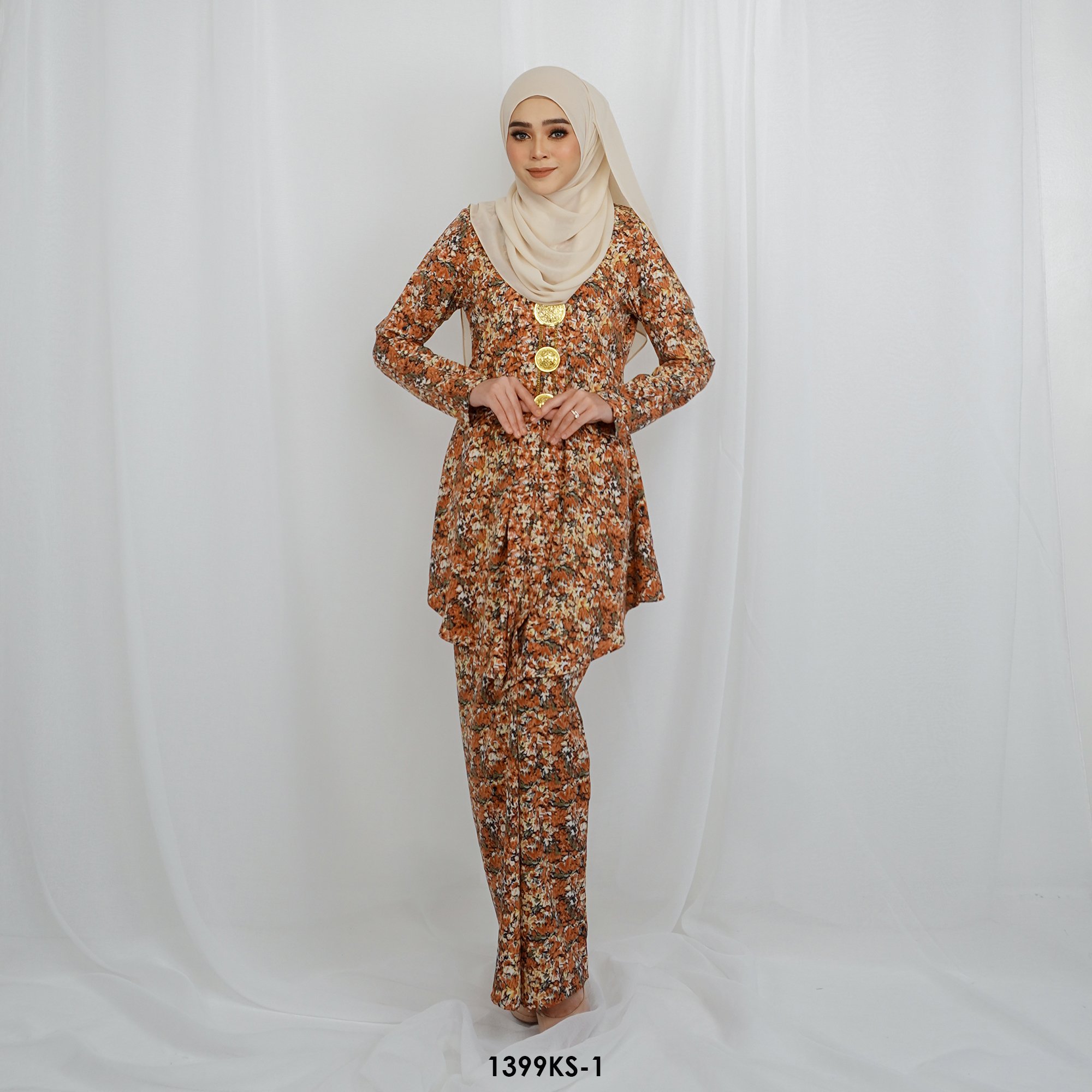 Kebaya Saloma in Brick (1399KS1) Color Blast