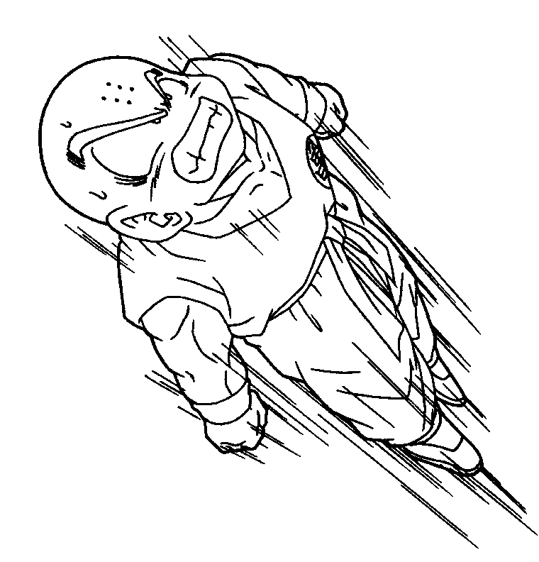 Sketch Of Krillin Coloring Pages
