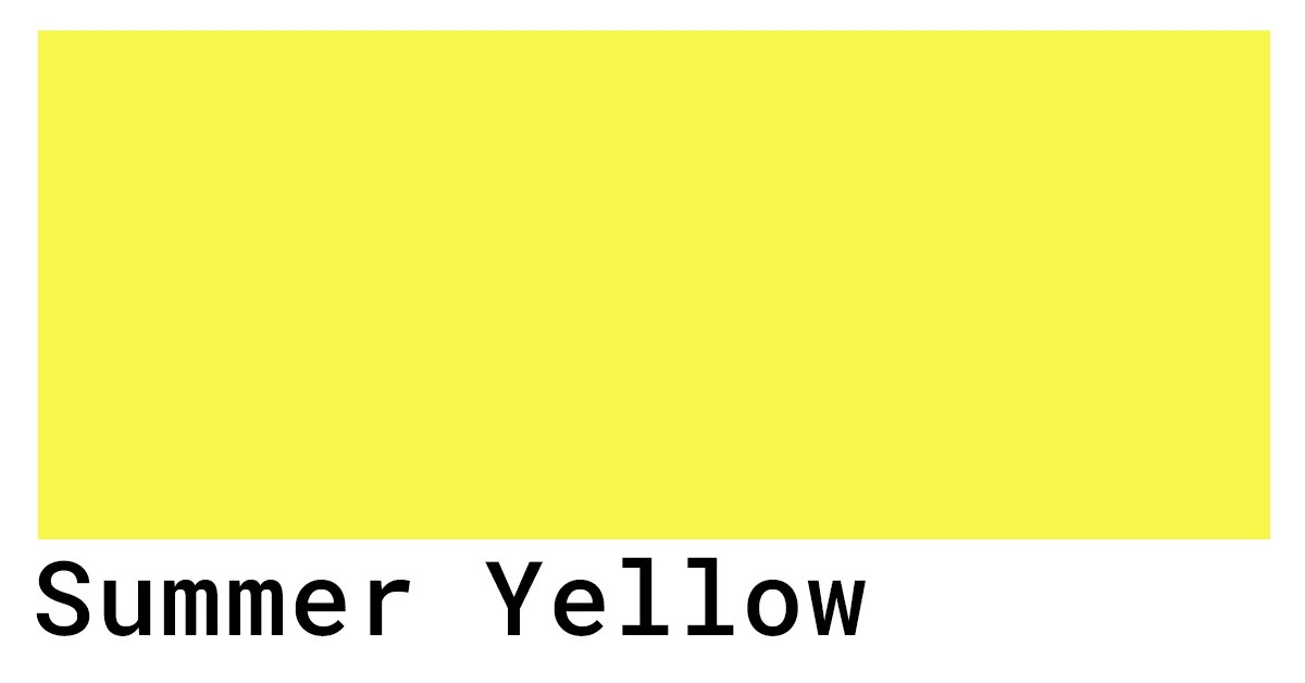 Summer Yellow Color Codes The Hex, RGB and CMYK Values That You Need