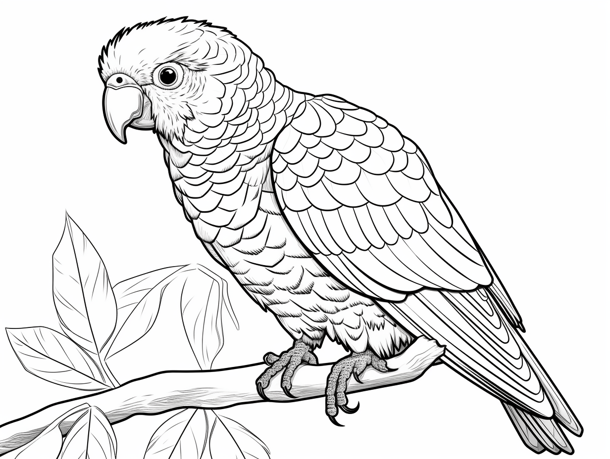 Charming Lorikeet Coloring Sheet Coloring Page