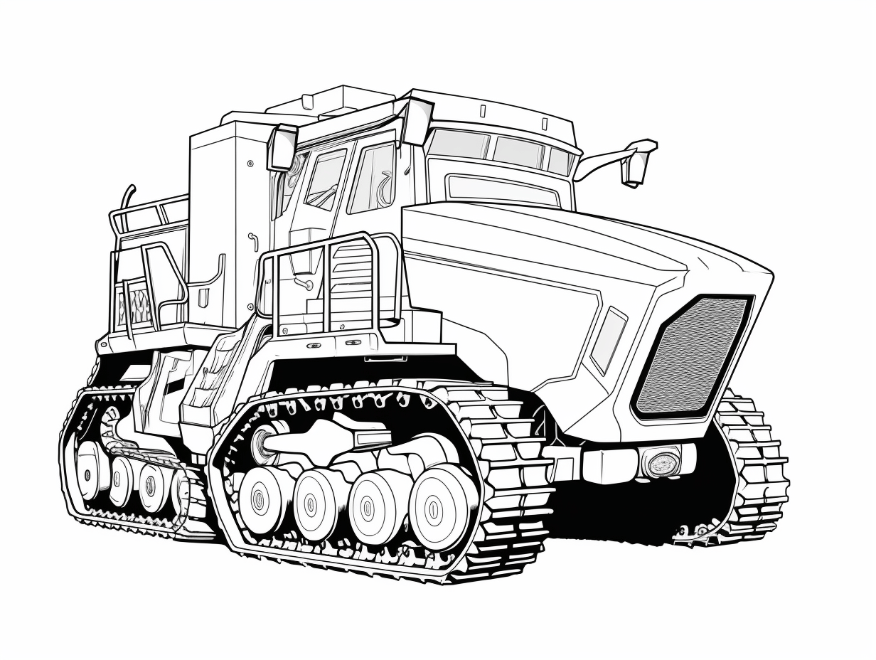 Farming Machinery Coloring Coloring Page