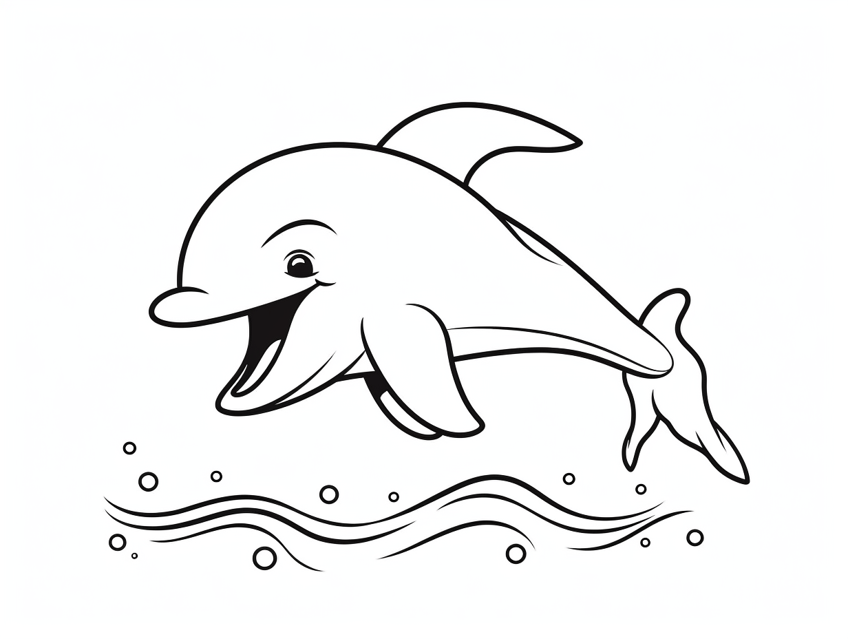 Fun Dolphin Coloring Activity Coloring Page