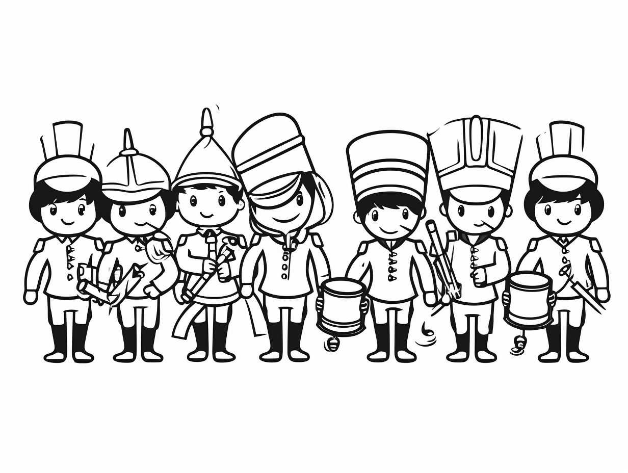 Marching Band Instruments Coloring Coloring Page
