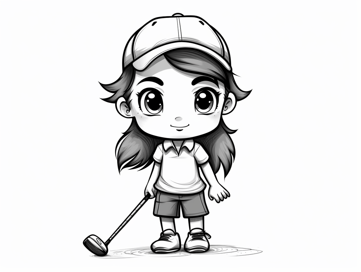 Mini Golf Coloring Fun Coloring Page