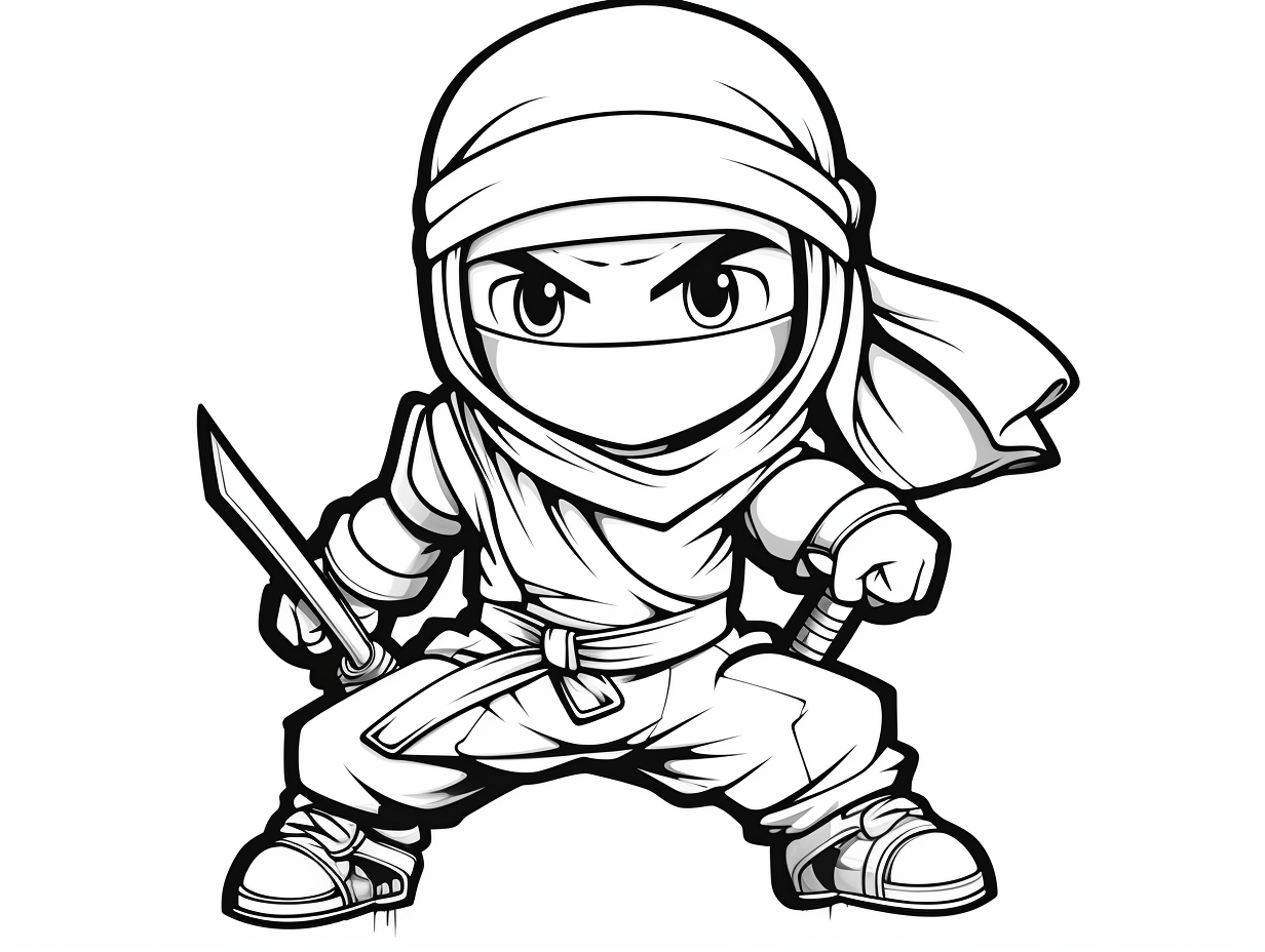 Ninja Warrior Coloring Coloring Page