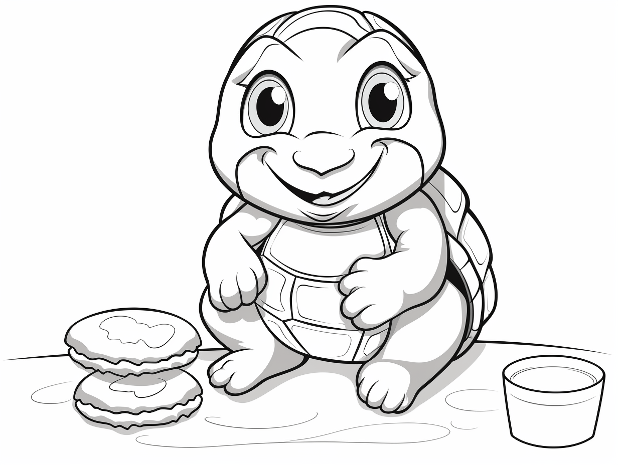 Painted Turtle Coloring Worksheet Coloring Page