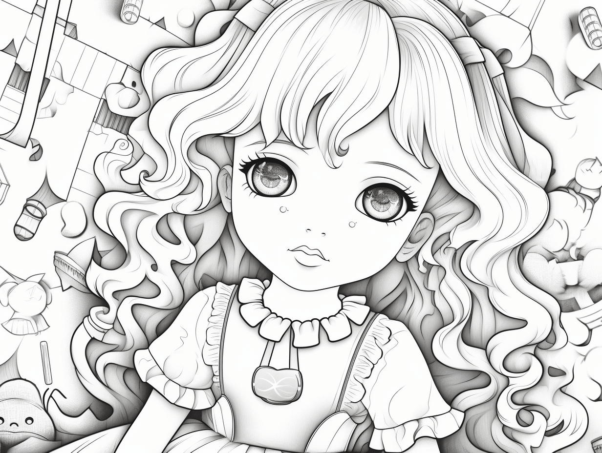 Simple Doll Coloring Page Coloring Page