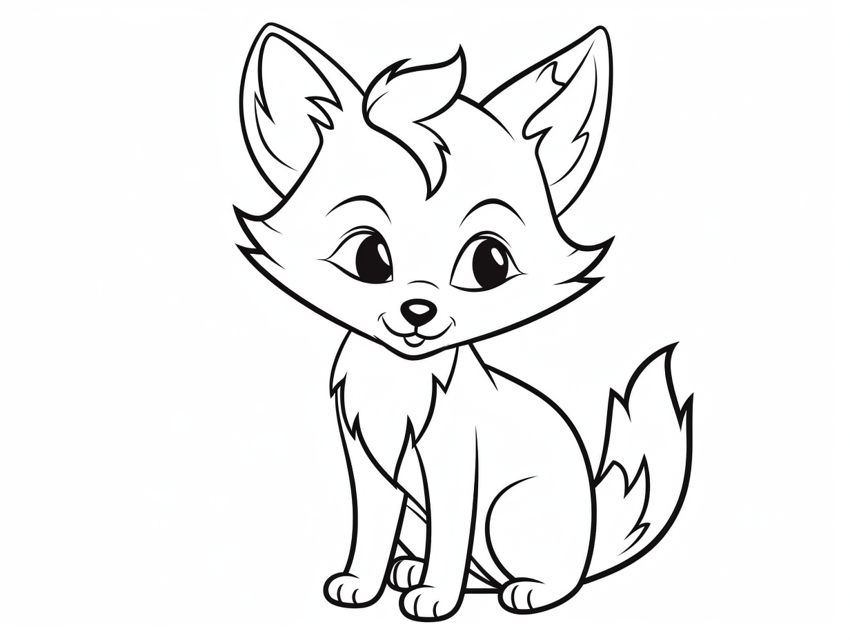 Simple Fox Coloring Sheet Coloring Page
