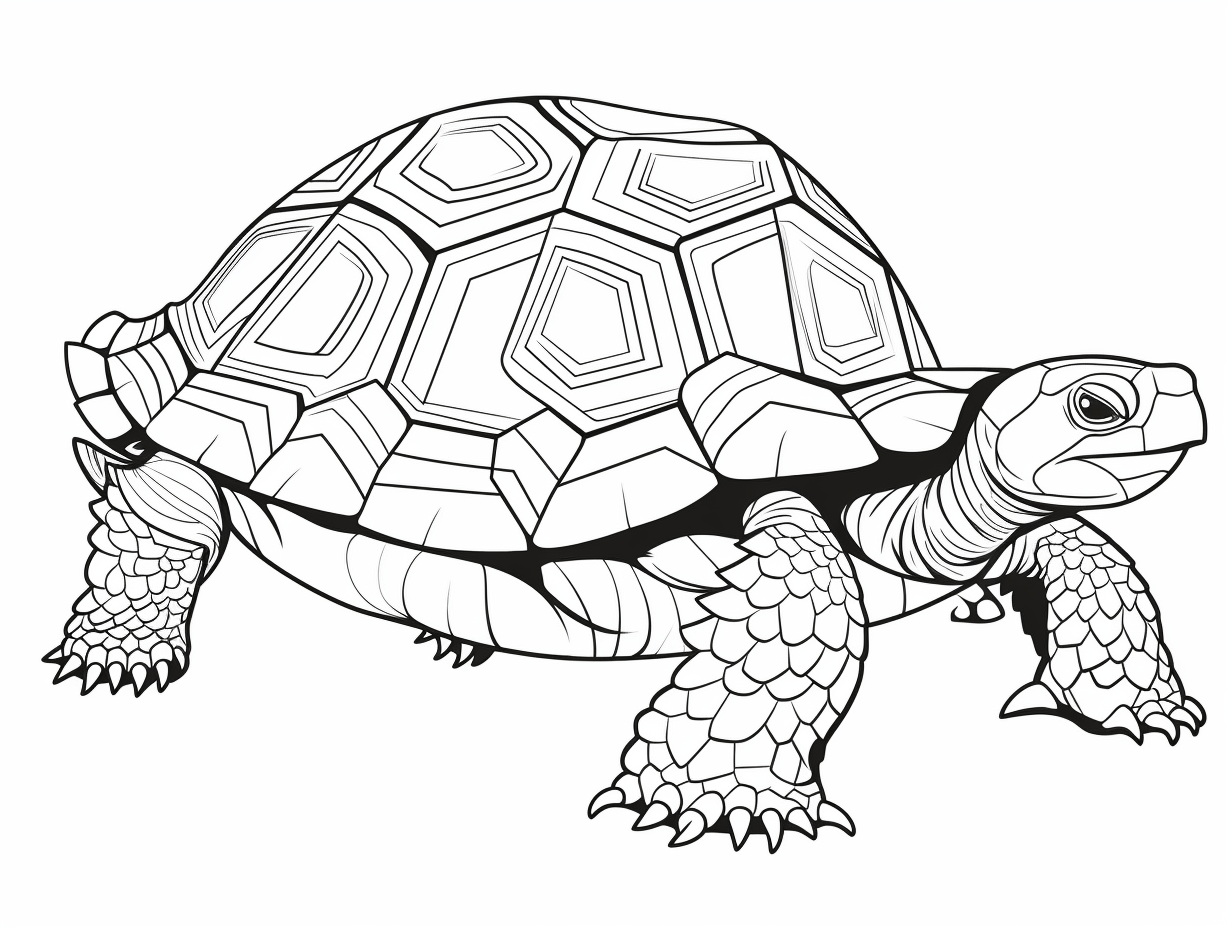 Snapping Turtle Inspired Coloring Coloring Page