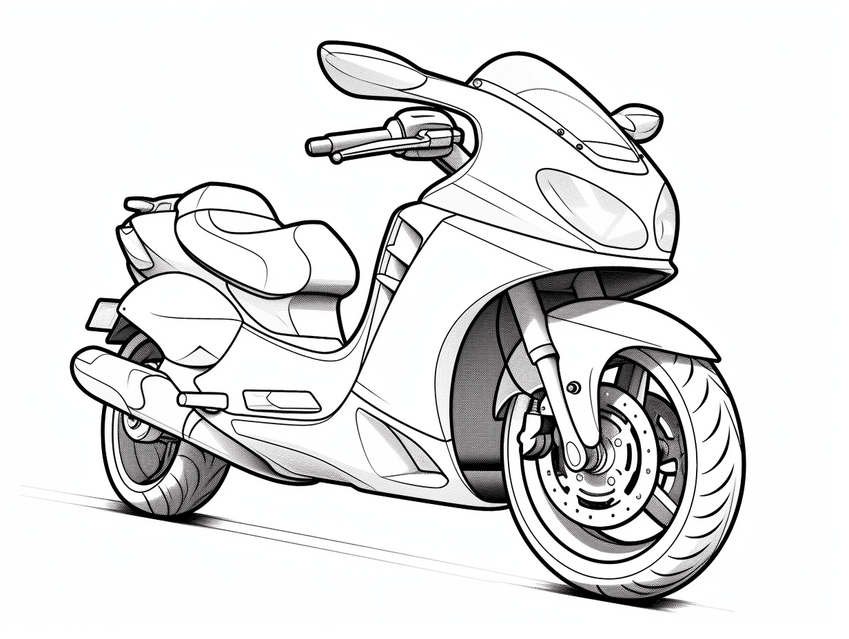 Unique Motorcycle Coloring Sheet Coloring Page