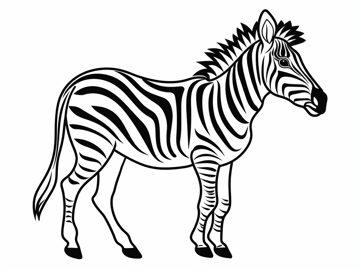 Zebra Printable Coloring Sheet Coloring Page