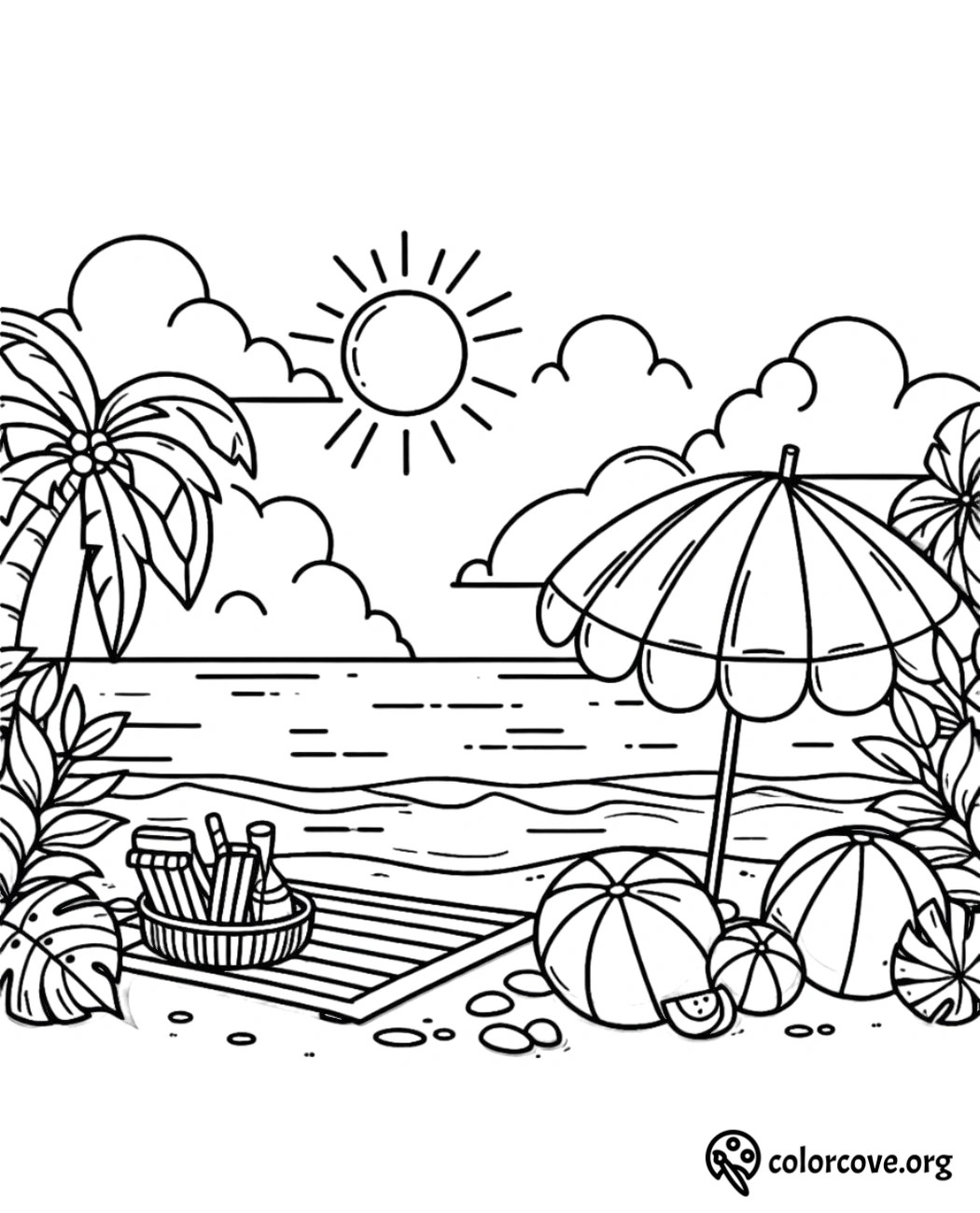 21 Free Beach Coloring Pages The Color Cove 21 Free Beach Coloring Pages The Color Cove