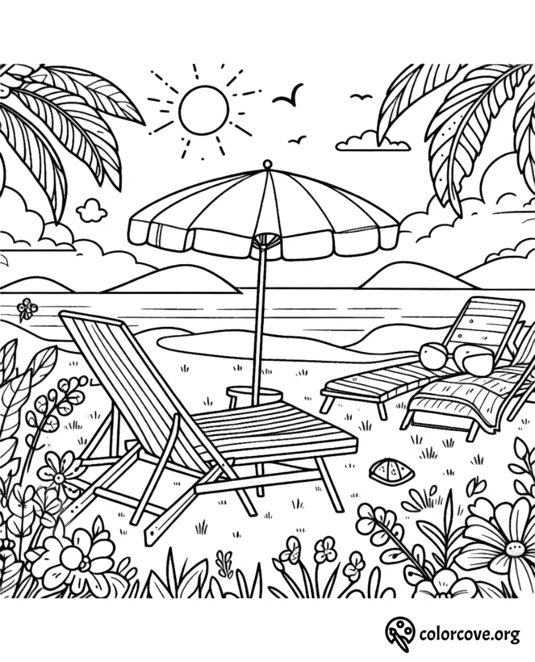 21 Free Beach Coloring Pages The Color Cove 21 Free Beach Coloring Pages The Color Cove