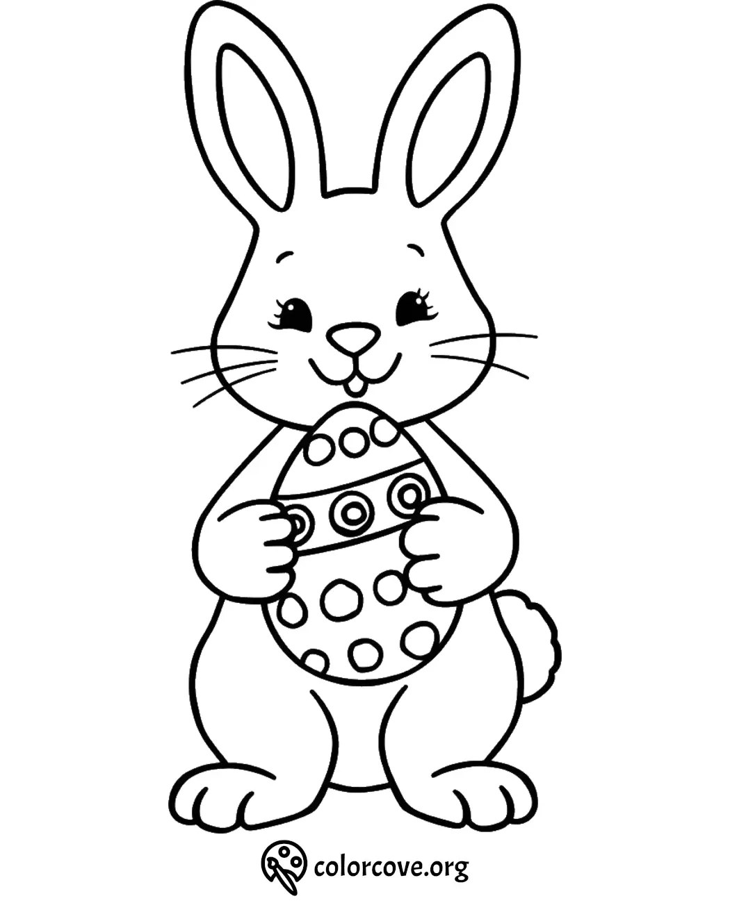 32 Cute Easter Bunny Coloring Pages – The Color Cove