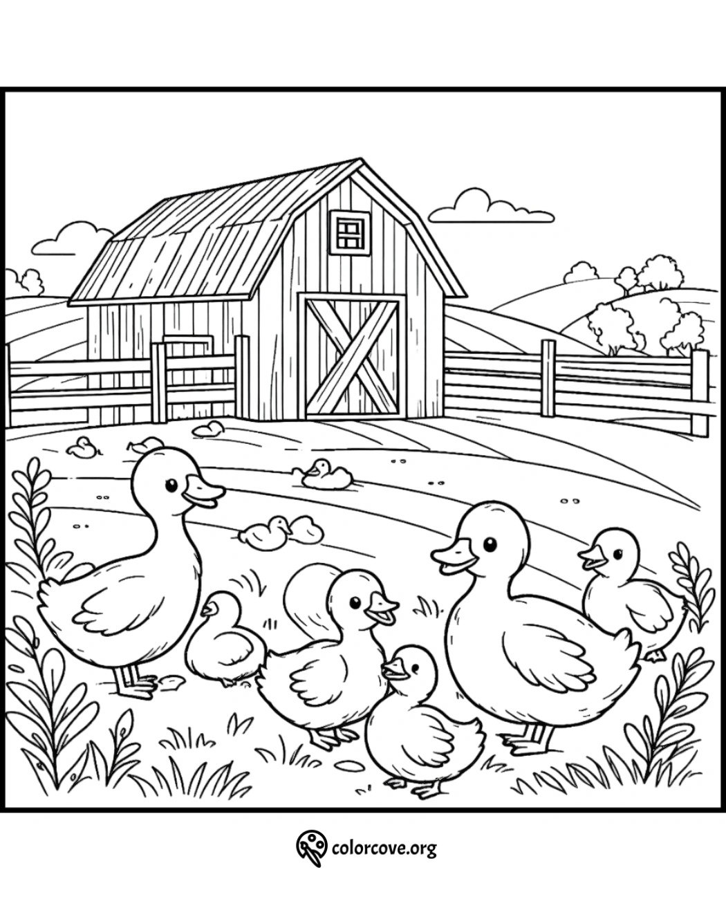 33 Free Farm Animal Coloring Pages – The Color Cove