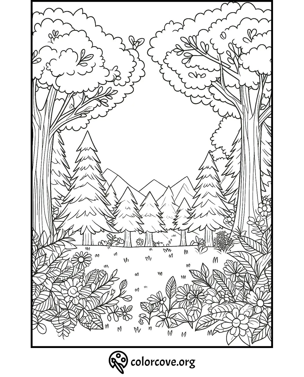 Forest Coloring Pages Free