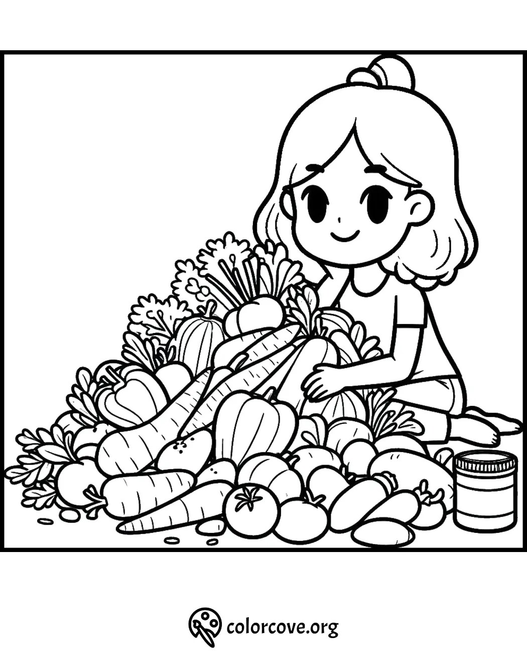 30 Free Healthy Food Coloring Pages – The Color Cove