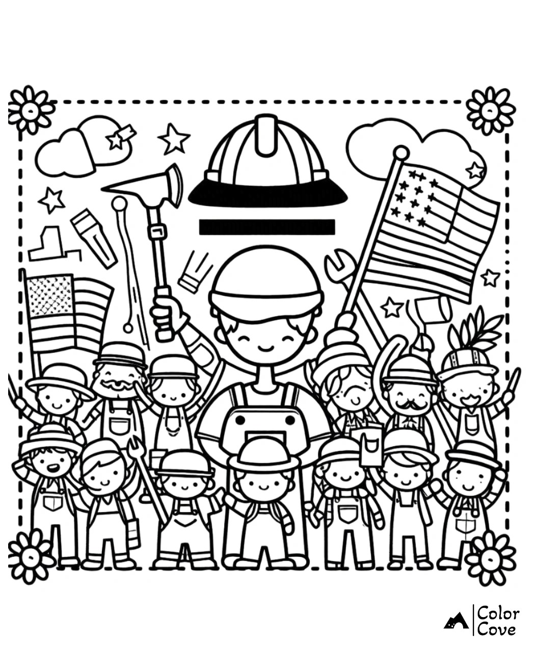 29 Free Labor Day Coloring Pages The Color Cove