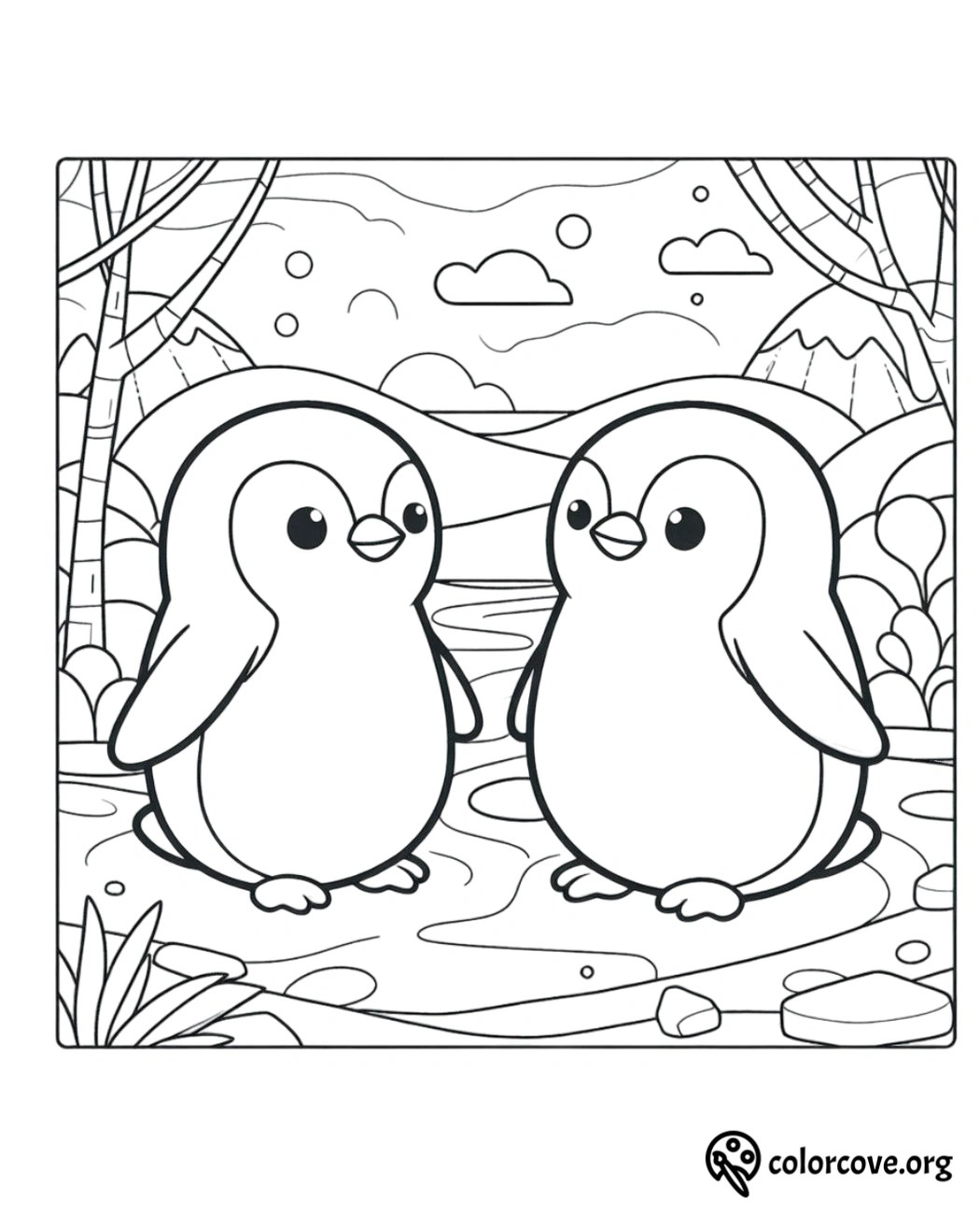 27 Free Penguin Coloring Pages – The Color Cove