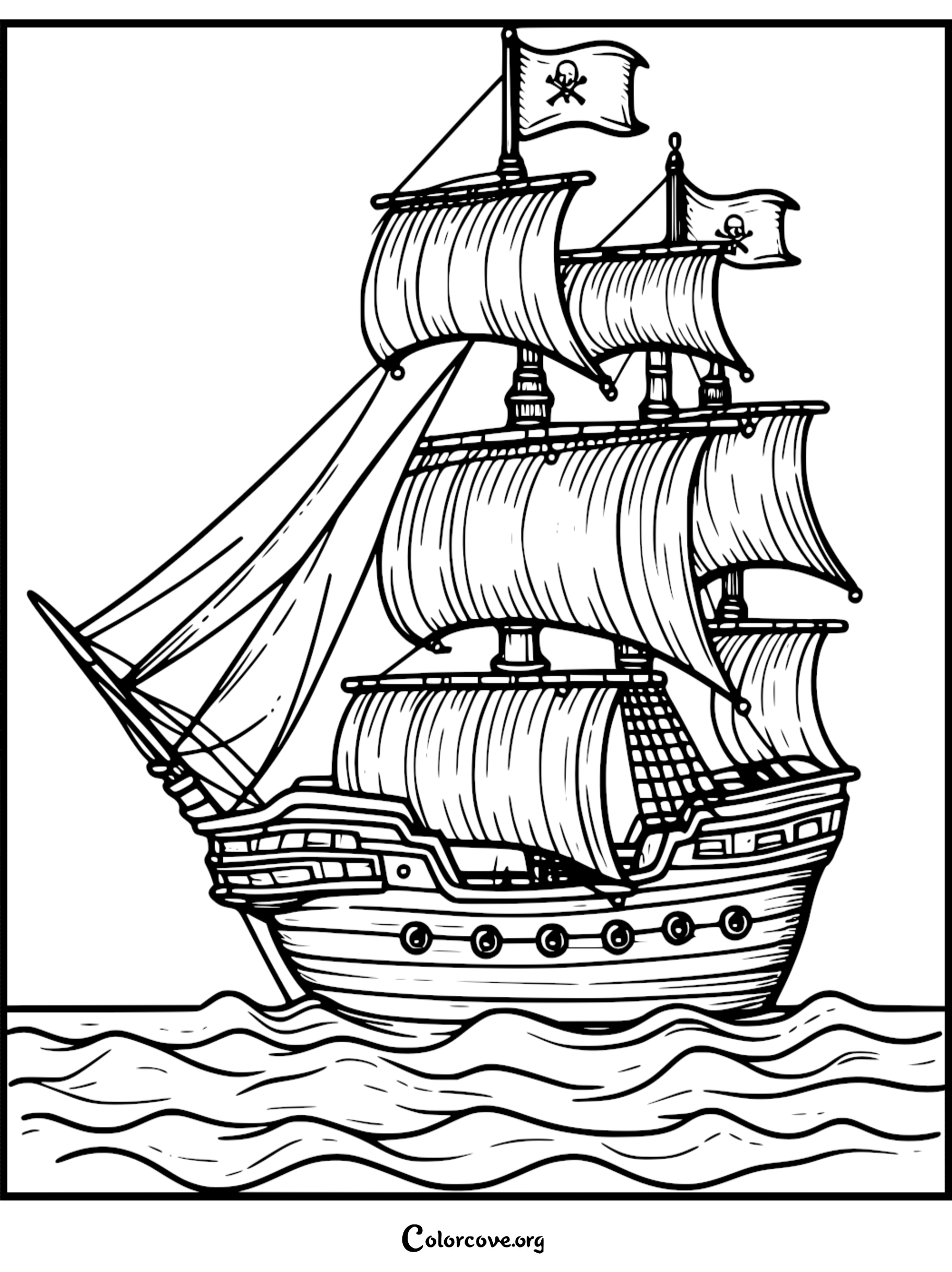 25 Free Pirate Coloring Pages The Color Cove
