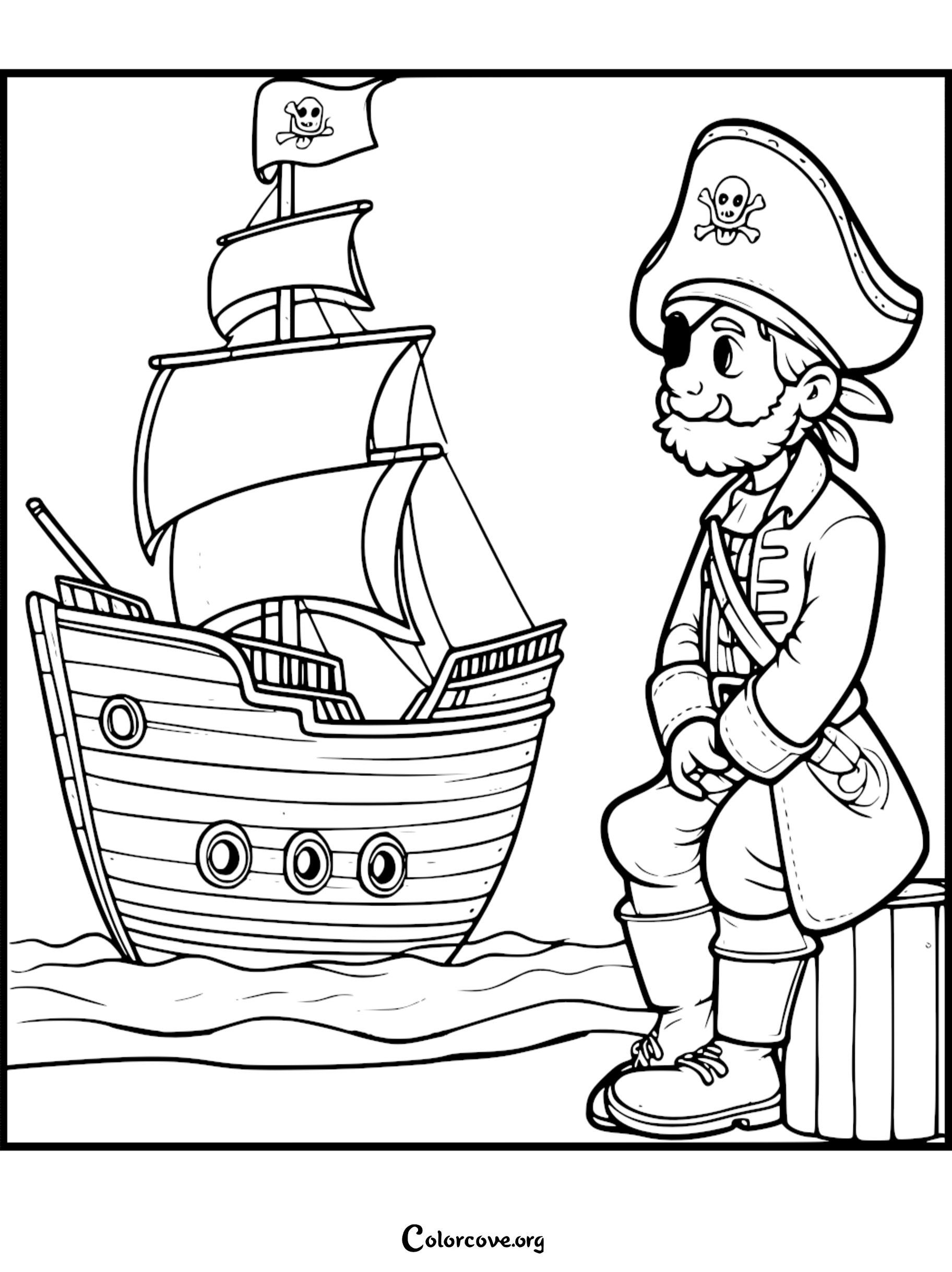 25 Free Pirate Coloring Pages The Color Cove