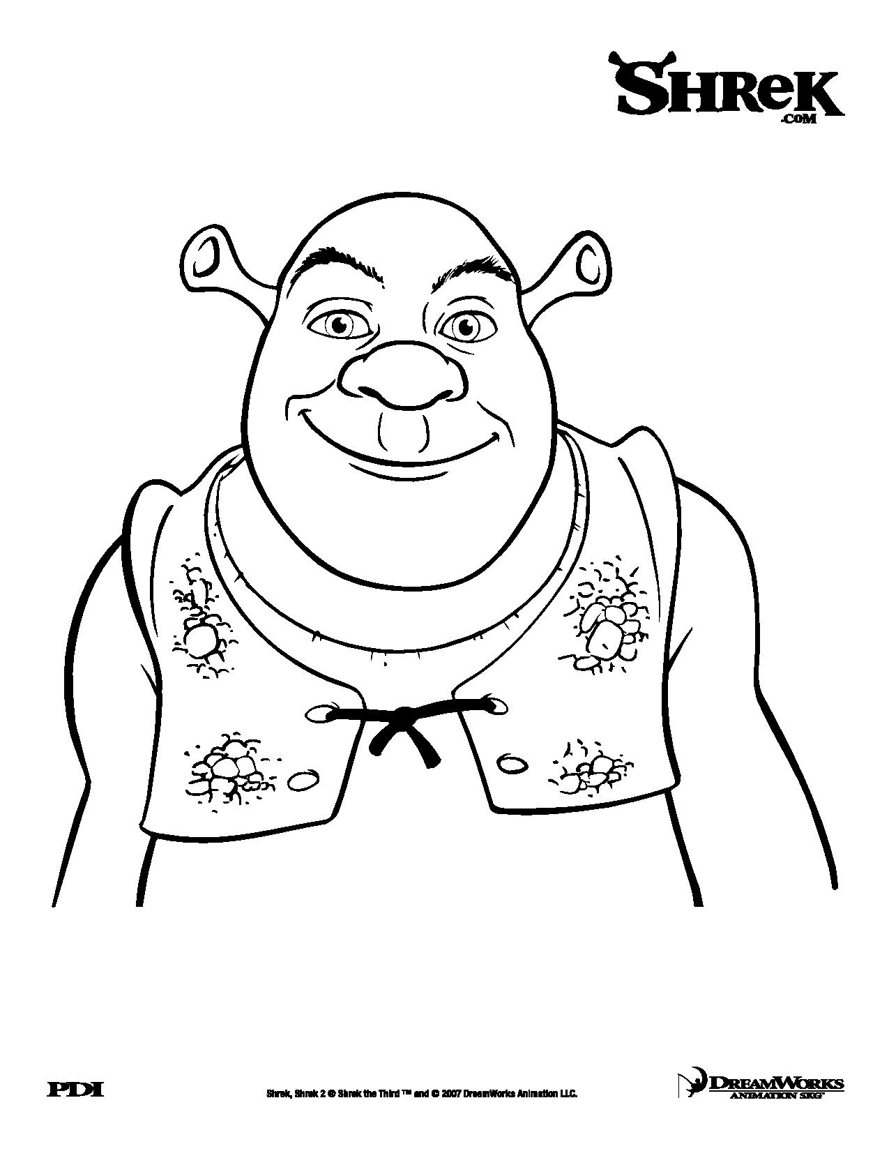 Imágenes para pintar de Shreck Colorear imágenes