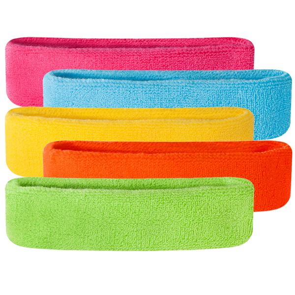Neon Headbands Colored Sweatbands