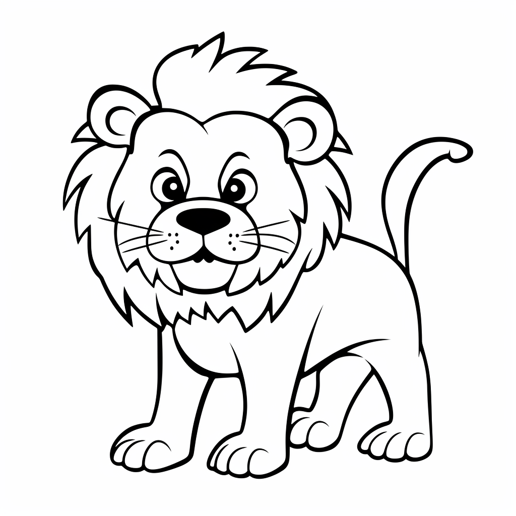 Imagen para colorear de un león bebé gratis para imprimir dibujos para colorear y plantillas
