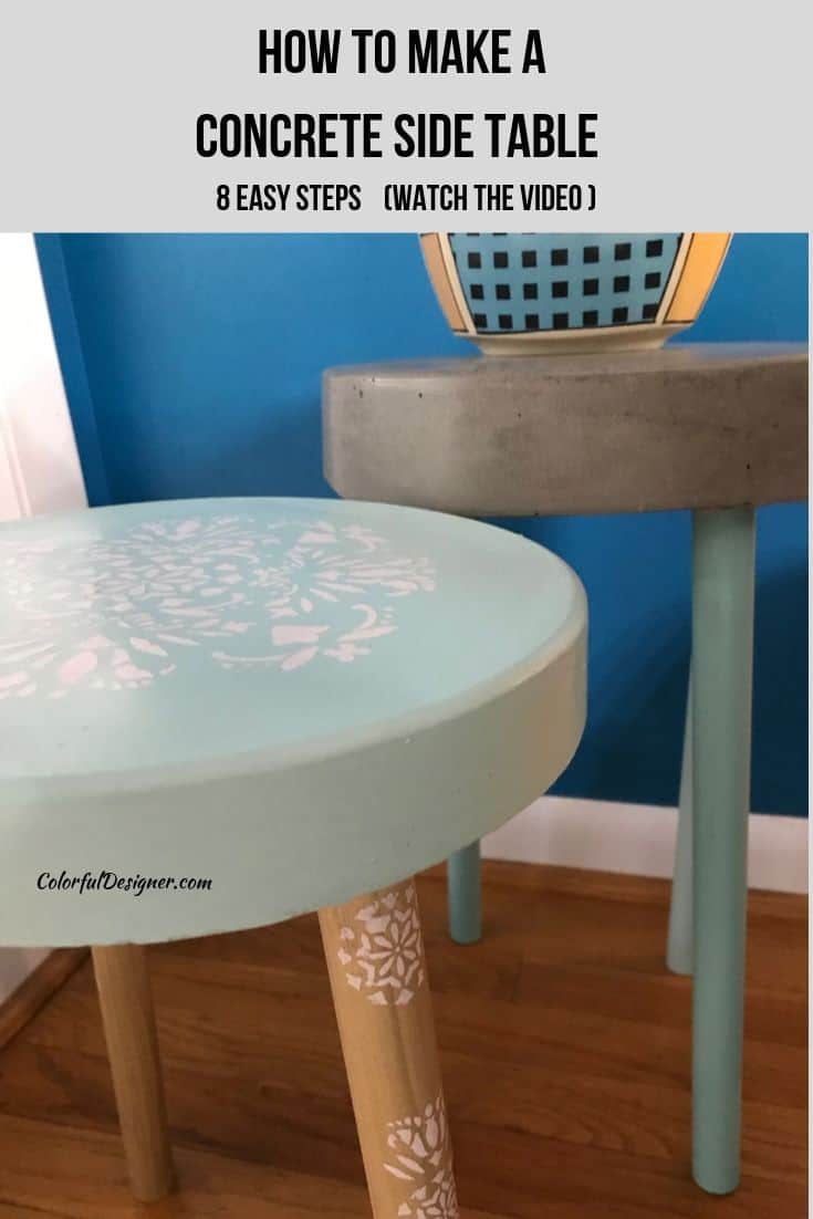 How to make a concrete side table or stool and add awesome looking accents to it. 