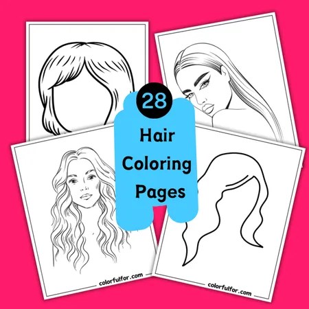 28 Cool Fashion Hair Coloring Pages - Free PDF Printables - Colorfulfor