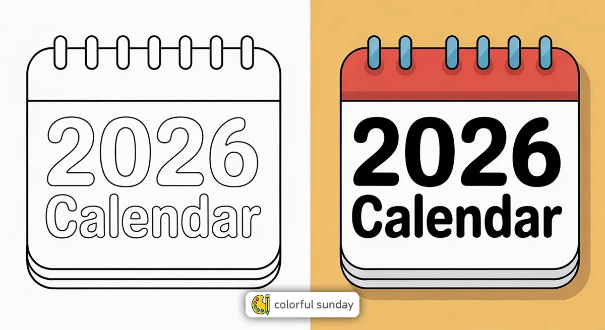 48 Free Printable 2026 Calendar Coloring Pages